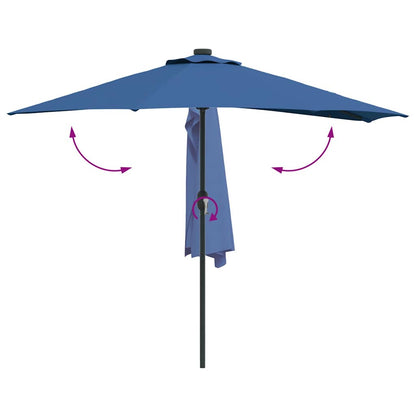 vidaXL Garten-Sonnenschirm Azurblau 294 x 150 x 224 cm