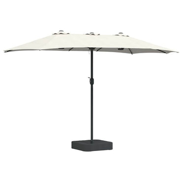 vidaXL Garten-Sonnenschirm Sand 385 x 209 x 244 cm Polyester und Stahl