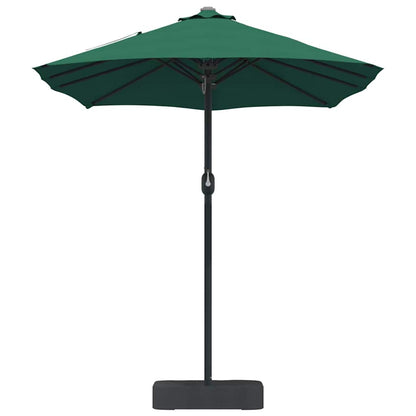 vidaXL Garten-Sonnenschirm Grün 385 x 209 x 244 cm Polyester und Stahl