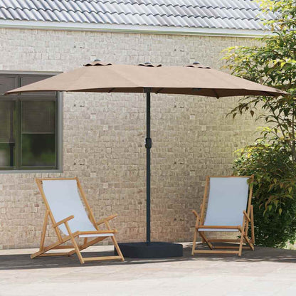 Garten-Sonnenschirm Taupe 385 x 209 x 244 cm