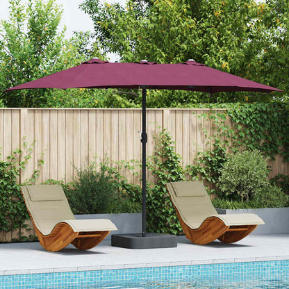 vidaXL Garten-Sonnenschirm Bordeauxrot 385 x 209 x 244 cm
