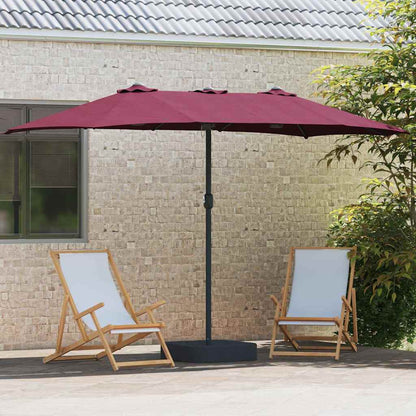 vidaXL Garten-Sonnenschirm Bordeauxrot 385 x 209 x 244 cm