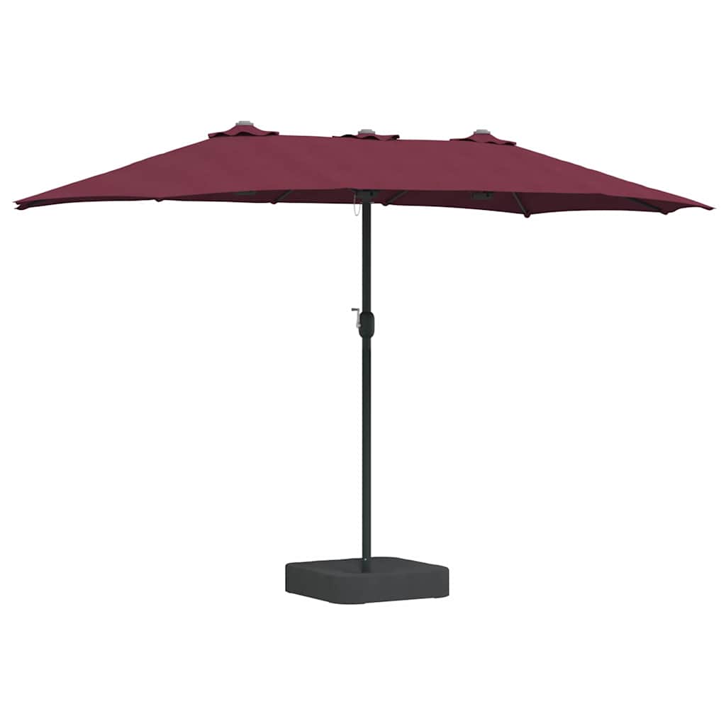 vidaXL Garten-Sonnenschirm Bordeauxrot 385 x 209 x 244 cm