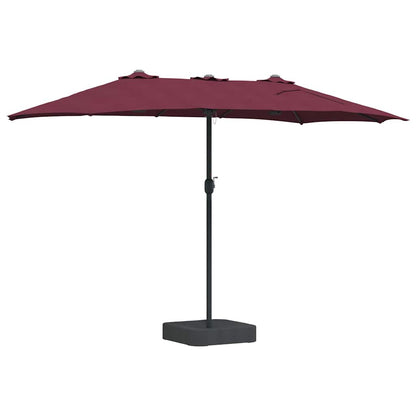 vidaXL Garten-Sonnenschirm Bordeauxrot 385 x 209 x 244 cm