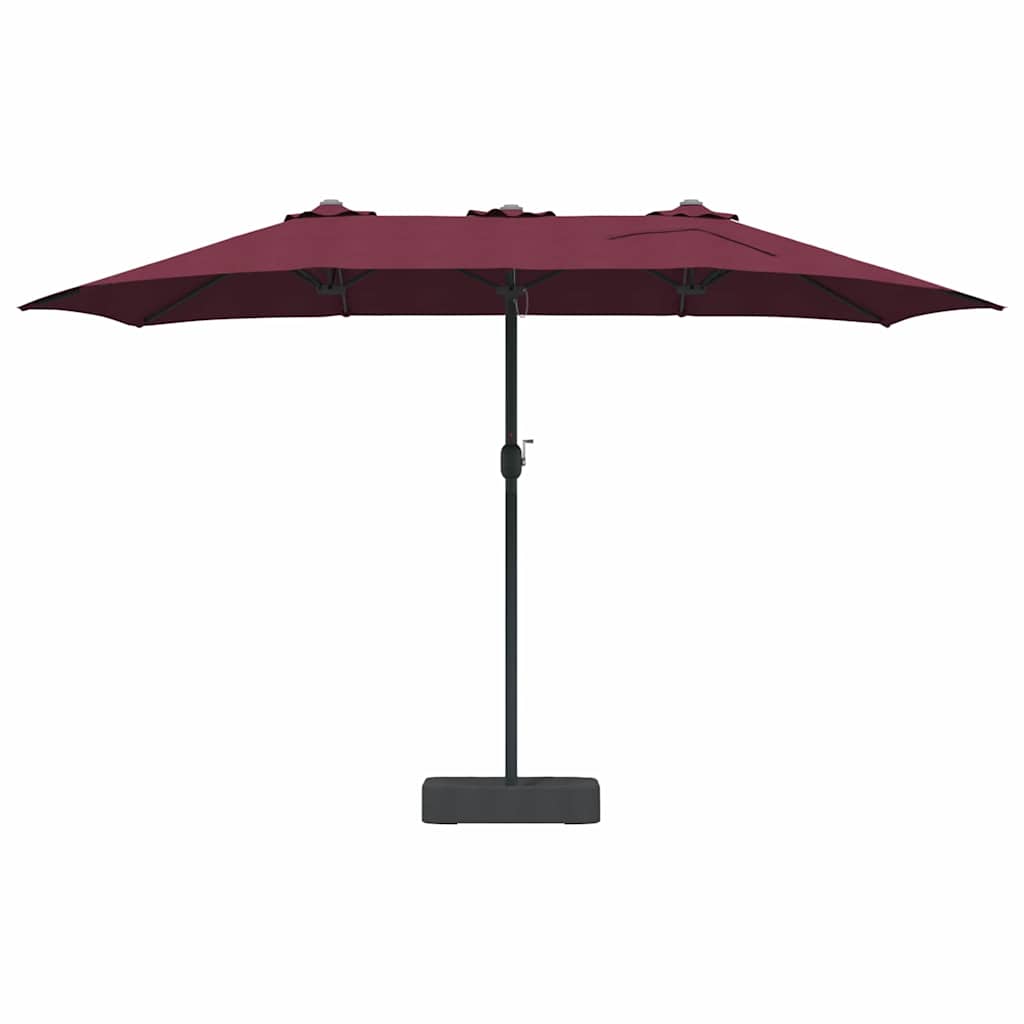 vidaXL Garten-Sonnenschirm Bordeauxrot 385 x 209 x 244 cm