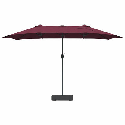 vidaXL Garten-Sonnenschirm Bordeauxrot 385 x 209 x 244 cm