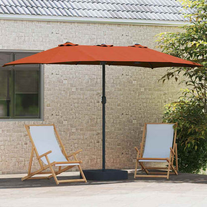 vidaXL Garten-Sonnenschirm Terrakotta 385 x 209 x 244 cm
