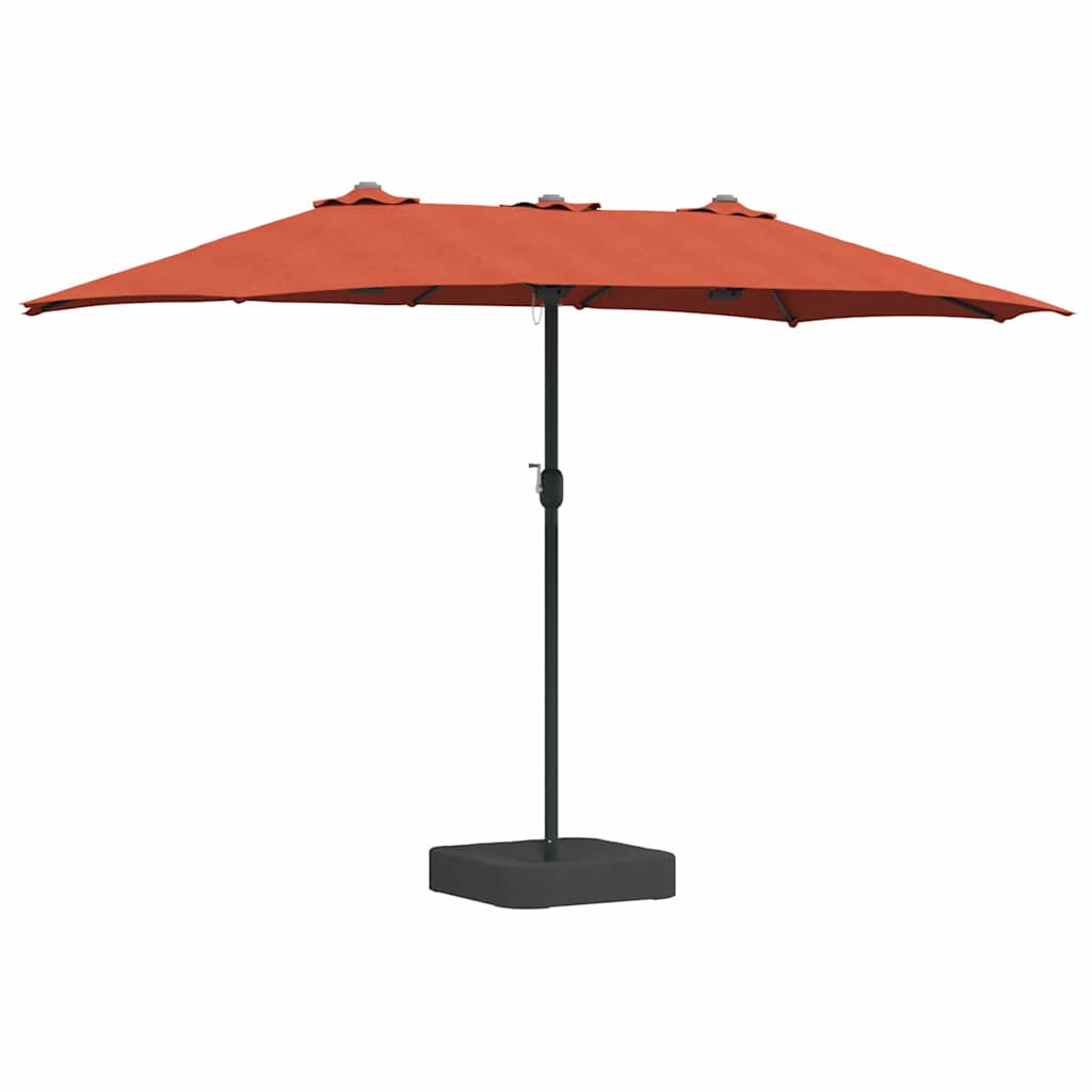 vidaXL Garten-Sonnenschirm Terrakotta 385 x 209 x 244 cm