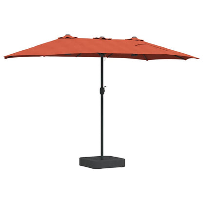vidaXL Garten-Sonnenschirm Terrakotta 385 x 209 x 244 cm