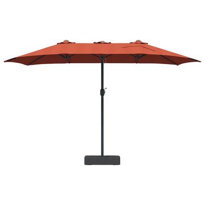 vidaXL Garten-Sonnenschirm Terrakotta 385 x 209 x 244 cm