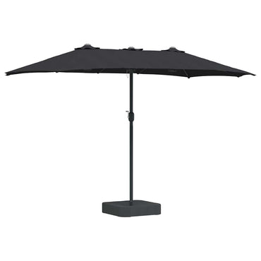 vidaXL Garten-Sonnenschirm Schwarz 385 x 209 x 244 cm