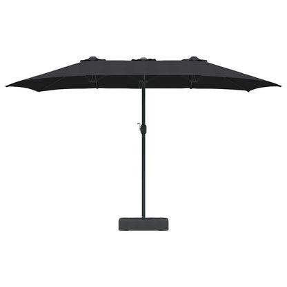 Garten-Sonnenschirm Schwarz 385 x 209 x 244 cm