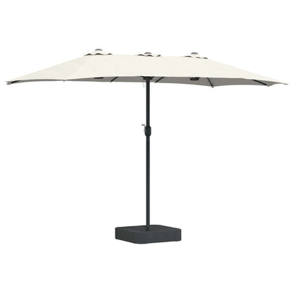 vidaXL Garten-Sonnenschirm Sand und Anthrazit 385 x 209 x 244 cm