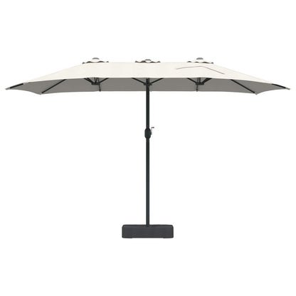 vidaXL Garten-Sonnenschirm Sand und Anthrazit 385 x 209 x 244 cm