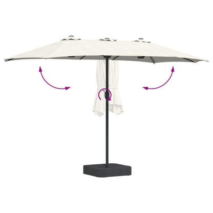 vidaXL Garten-Sonnenschirm Sand und Anthrazit 385 x 209 x 244 cm
