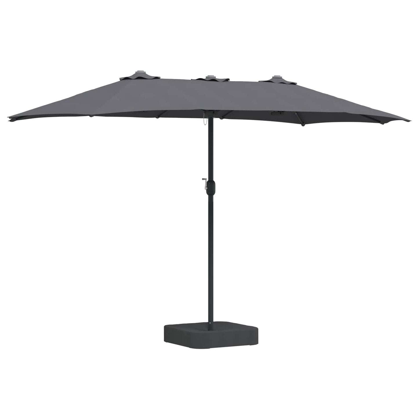 vidaXL Garten-Sonnenschirm Anthrazit 385 x 209 x 244 cm Polyester
