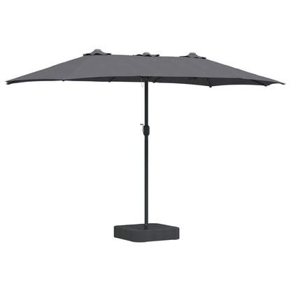 vidaXL Garten-Sonnenschirm Anthrazit 385 x 209 x 244 cm Polyester