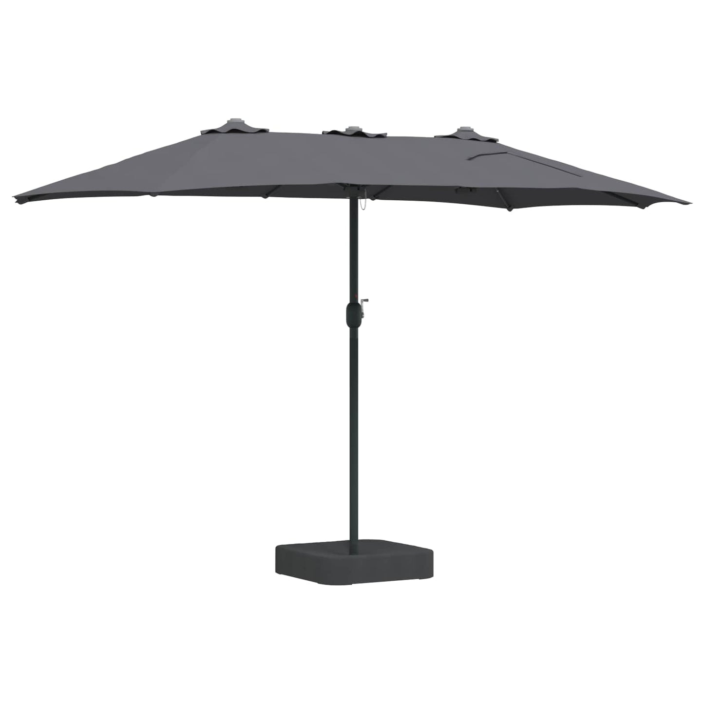 vidaXL Garten-Sonnenschirm Anthrazit 385 x 209 x 244 cm Polyester