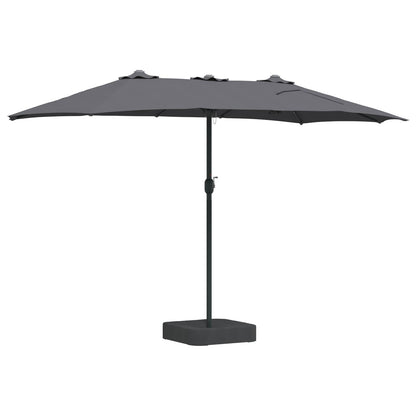 vidaXL Garten-Sonnenschirm Anthrazit 385 x 209 x 244 cm Polyester