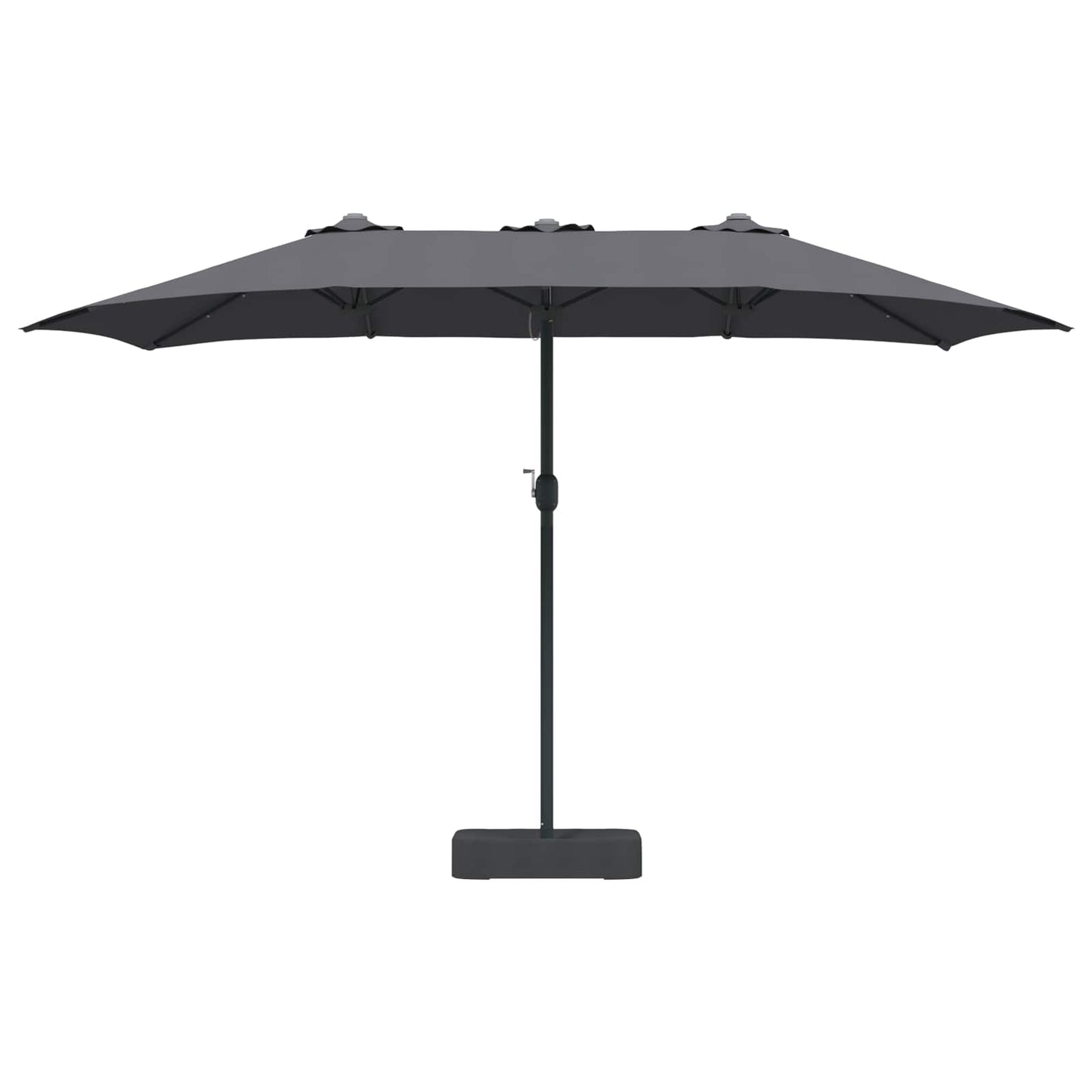 vidaXL Garten-Sonnenschirm Anthrazit 385 x 209 x 244 cm Polyester