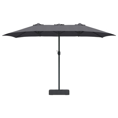 vidaXL Garten-Sonnenschirm Anthrazit 385 x 209 x 244 cm Polyester