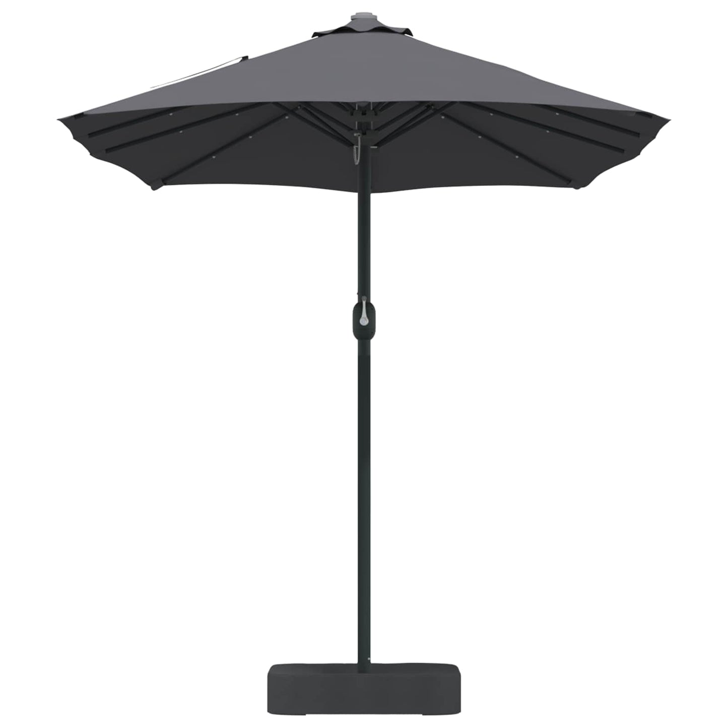 vidaXL Garten-Sonnenschirm Anthrazit 385 x 209 x 244 cm Polyester