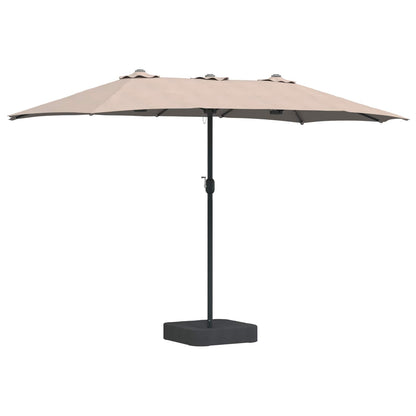 Garten-Sonnenschirm Taupe 385 x 209 x 244 cm Polyester