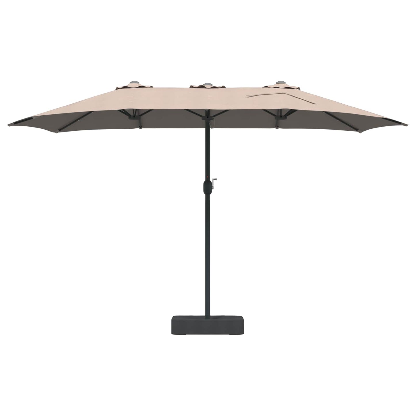 Garten-Sonnenschirm Taupe 385 x 209 x 244 cm Polyester