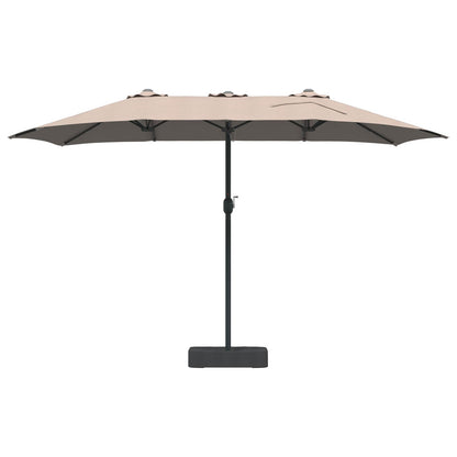 Garten-Sonnenschirm Taupe 385 x 209 x 244 cm Polyester