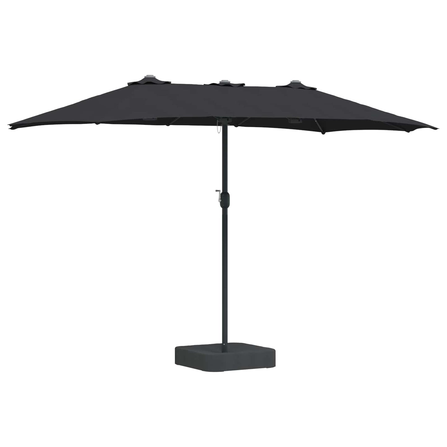 Garten-Sonnenschirm Schwarz 385 x 209 x 244 cm Polyester