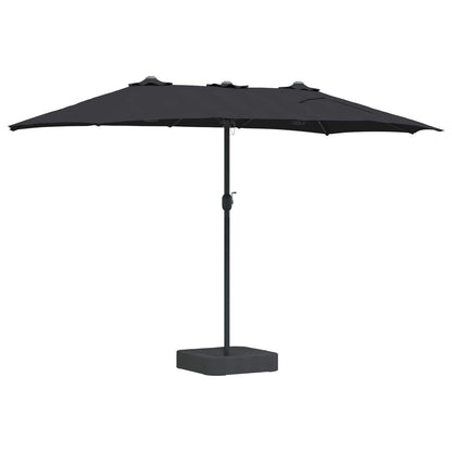 Garten-Sonnenschirm Schwarz 385 x 209 x 244 cm Polyester