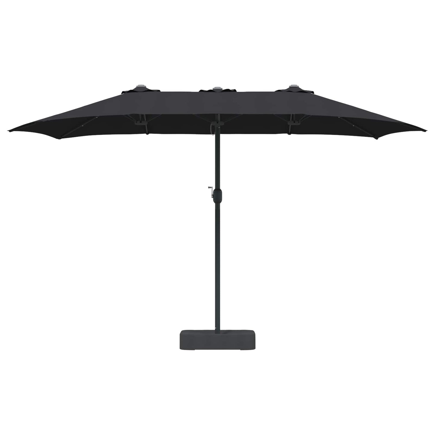 Garten-Sonnenschirm Schwarz 385 x 209 x 244 cm Polyester
