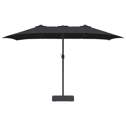 Garten-Sonnenschirm Schwarz 385 x 209 x 244 cm Polyester
