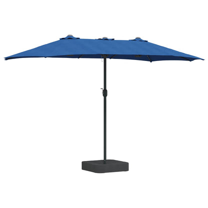 Garten-Sonnenschirm Azurblau 385 x 209 x 244 cm Polyester