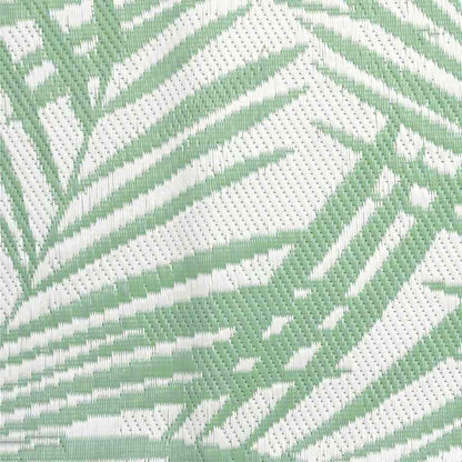 Outdoor-Teppich Blatt ARAKIL Grün und Weiß 400 x 300 cm