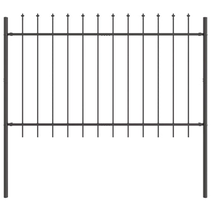 vidaXL Gartenzaun 2 pcs Grau 3,4 x 1 m Pulverbeschichteter Stahl