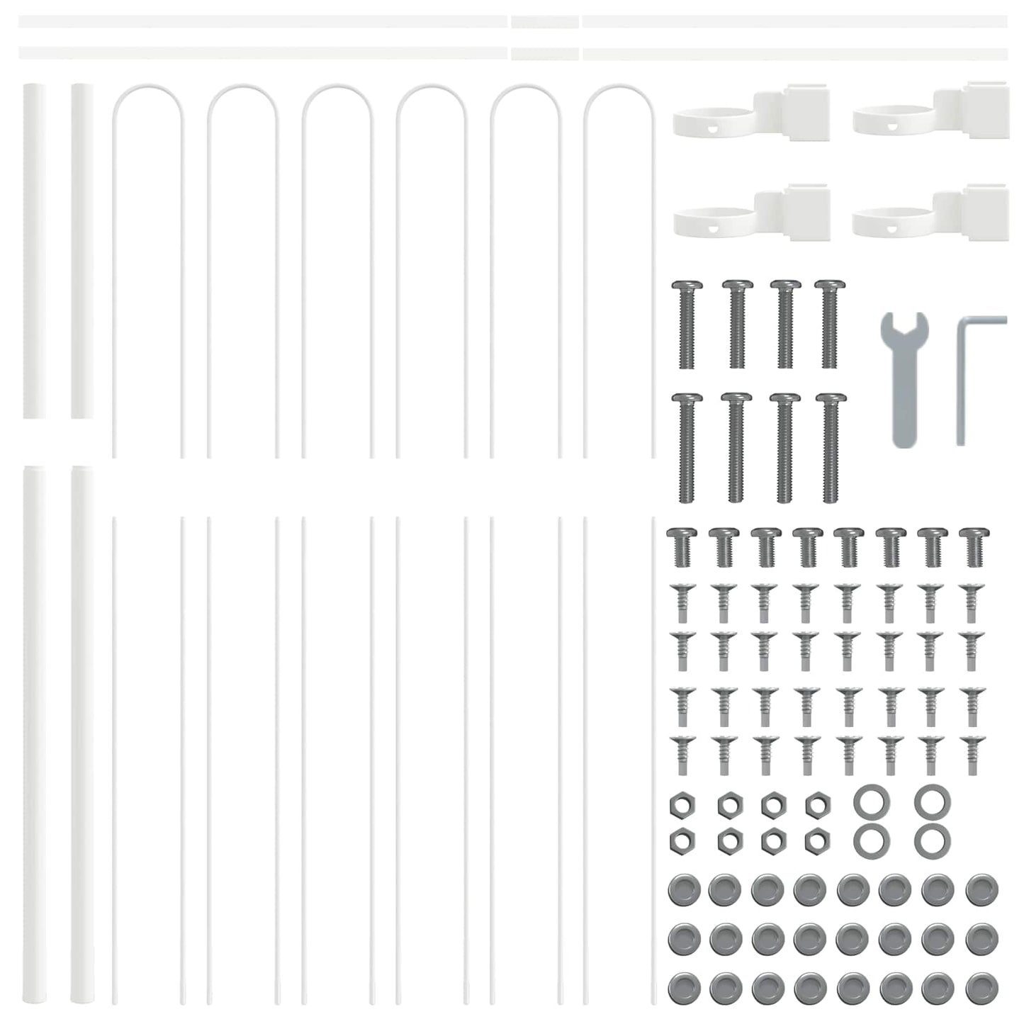 vidaXL Gartenzaun 2 pcs Grau 3,4 x 1 m Pulverbeschichteter Stahl