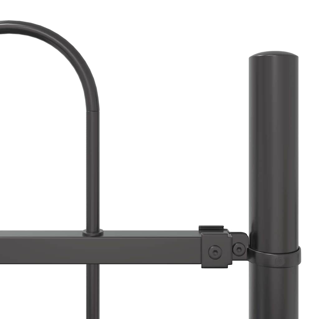 Gartenzaun 3 pcs Grau 5,1 x 1 m Pulverbeschichteter Stahl