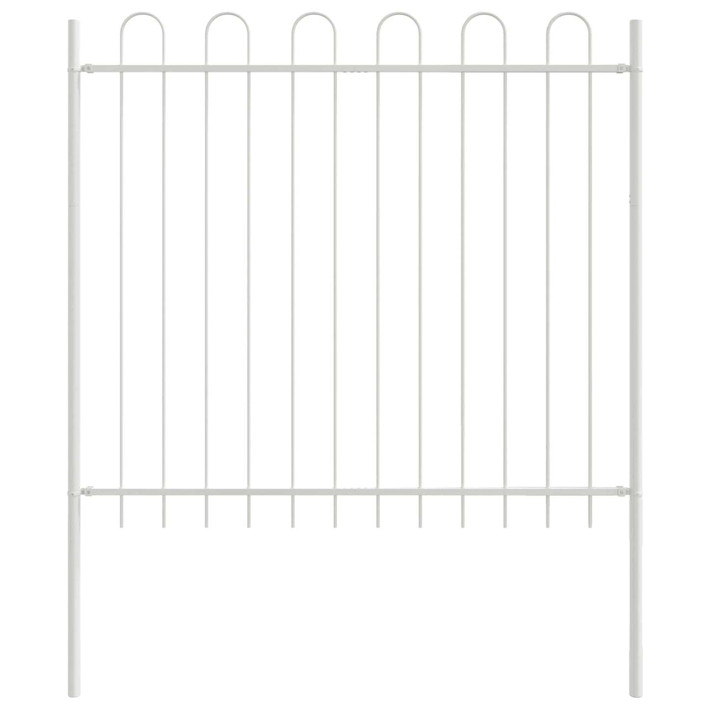 vidaXL Gartenzaun 4 pcs Grau 6,8 x 1,2 m Pulverbeschichteter Stahl