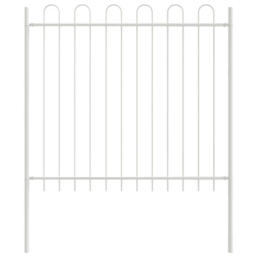 vidaXL Gartenzaun 4 pcs Grau 6,8 x 1,2 m Pulverbeschichteter Stahl