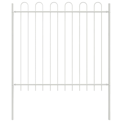 vidaXL Gartenzaun 4 pcs Grau 6,8 x 1,2 m Pulverbeschichteter Stahl