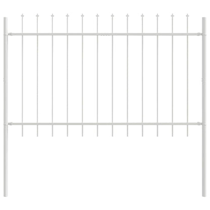 vidaXL Gartenzaun 4 pcs Weiß 6,8 x 1 m Pulverbeschichteter Stahl