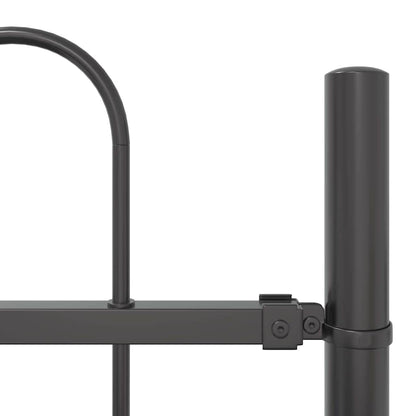 Gartenzaun 5 pcs Grau 8,5 x 1,5 m Pulverbeschichteter Stahl