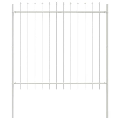 vidaXL Gartenzaun 6 pcs Weiß 10,2 x 1,5 m Pulverbeschichteter Stahl