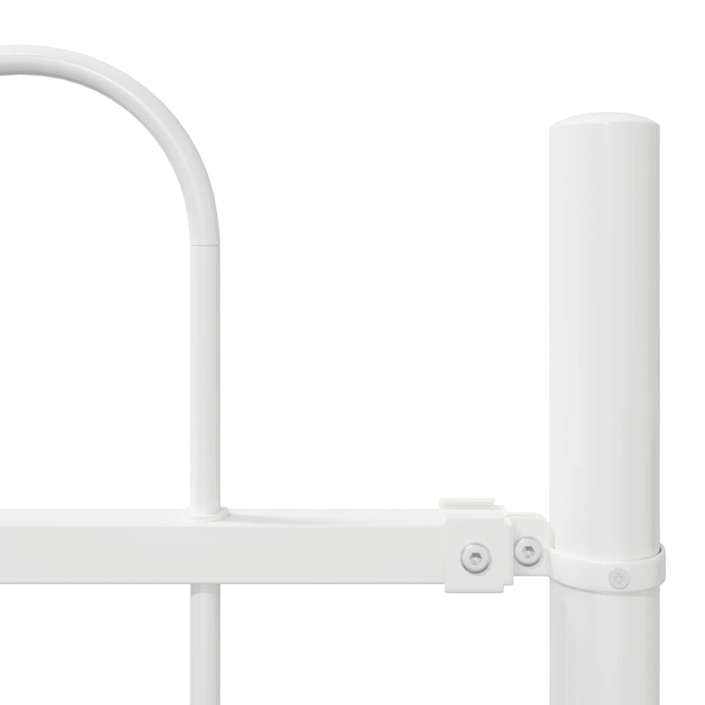 Gartenzaun 7 pcs Weiß 11,9 x 0,6 m Pulverbeschichteter Stahl