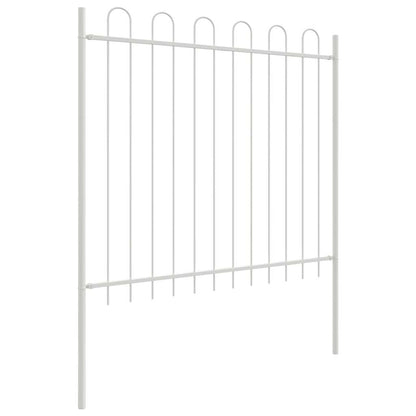vidaXL Gartenzaun 8 pcs Weiß 13,6 x 1,5 m Pulverbeschichteter Stahl