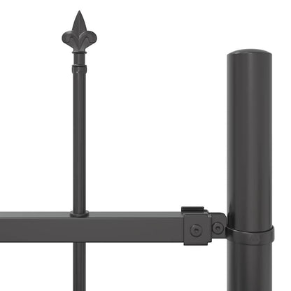 vidaXL Gartenzaun 9 pcs Grau 15,3 x 1,5 m Pulverbeschichteter Stahl