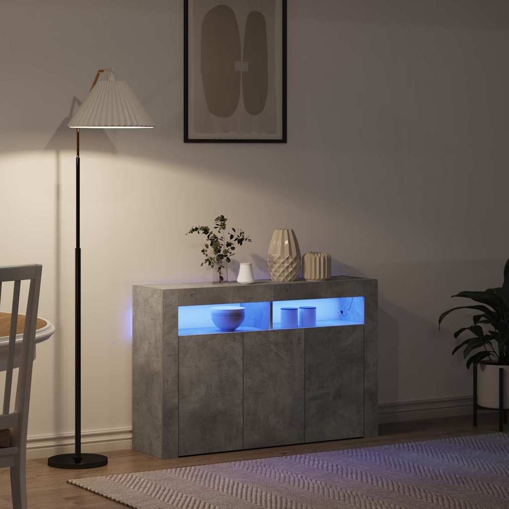 Sideboard Beton Grau 116 x 30 x 75 cm Holzwerkstoff