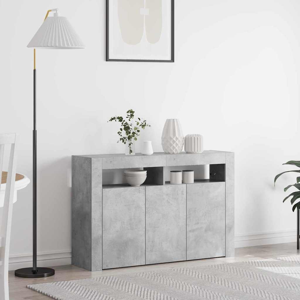Sideboard Beton Grau 116 x 30 x 75 cm Holzwerkstoff
