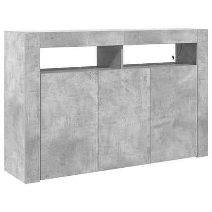 Sideboard Beton Grau 116 x 30 x 75 cm Holzwerkstoff